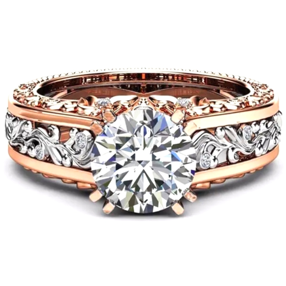 Women's rings gold & silver plated w/ cubic Zirconia size 6 to 9